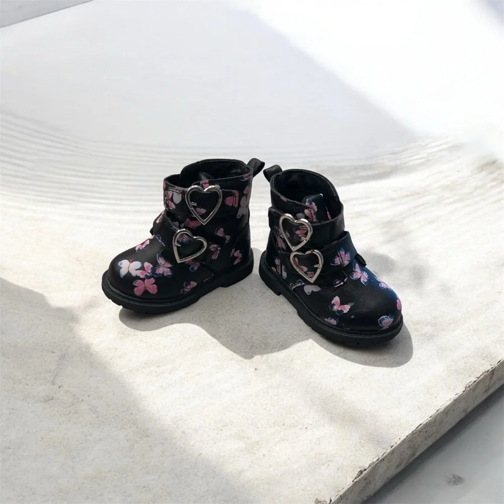 Carter's Kids Boots with Pink Butterfly Design